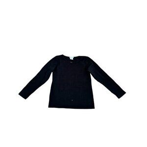 Petite Amelia Black Long Sleeve Top
